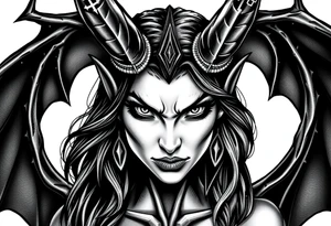 Demon girl tattoo idea