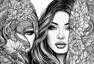 sibling tatoo 1 male 2 female tattoo idea