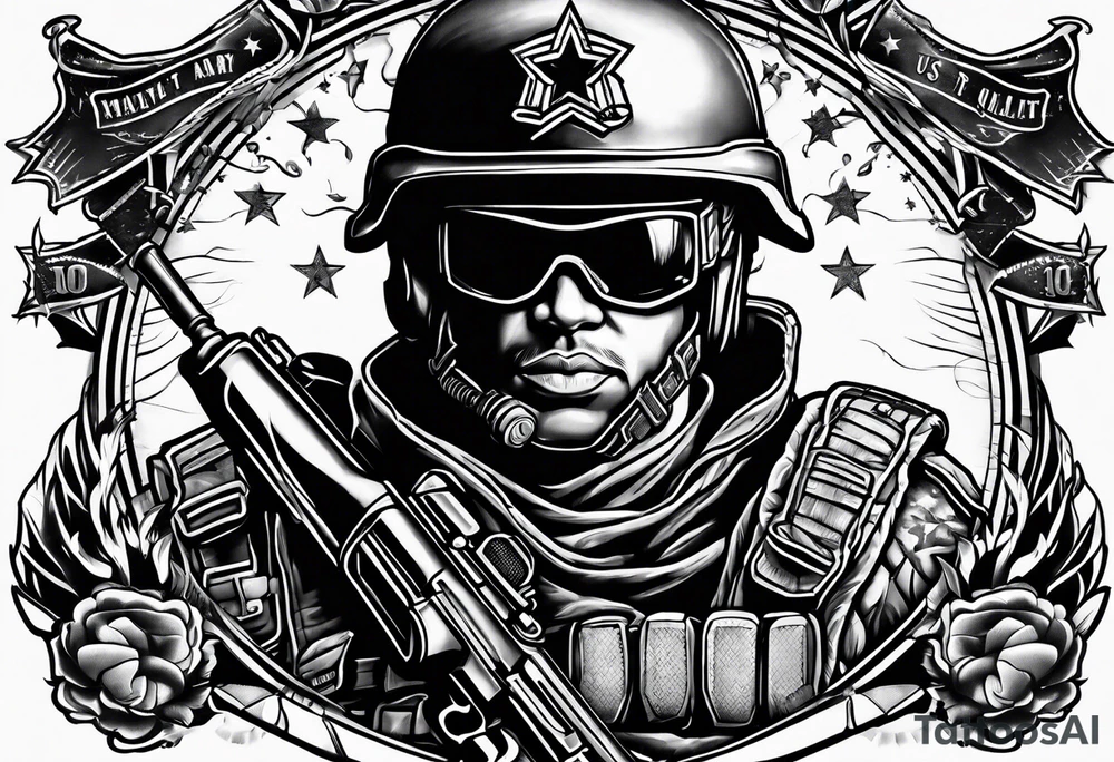Us army soldier electrical tattoo idea