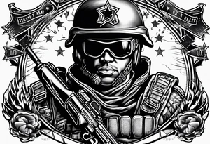 Us army soldier electrical tattoo idea