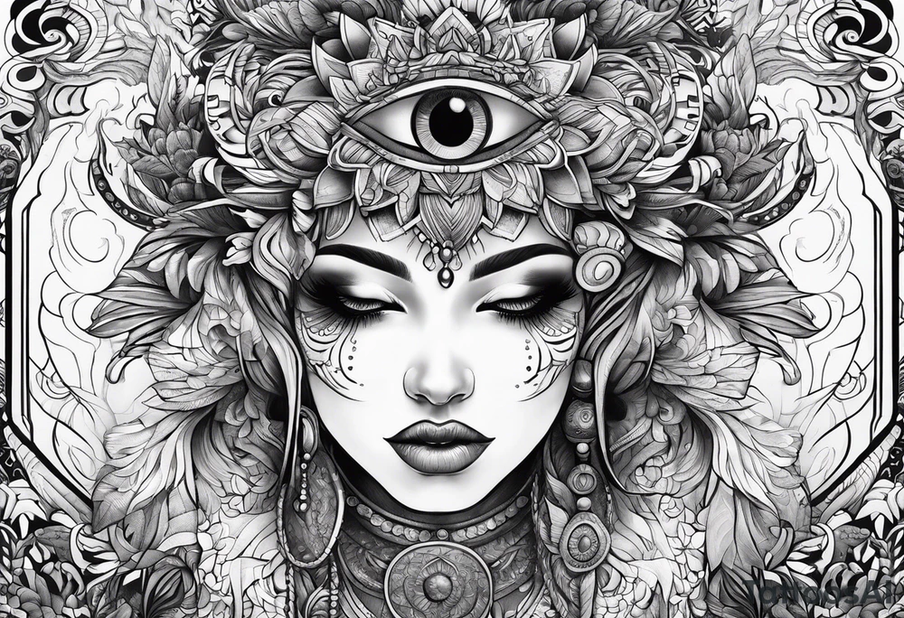 psychedelic tattoo idea