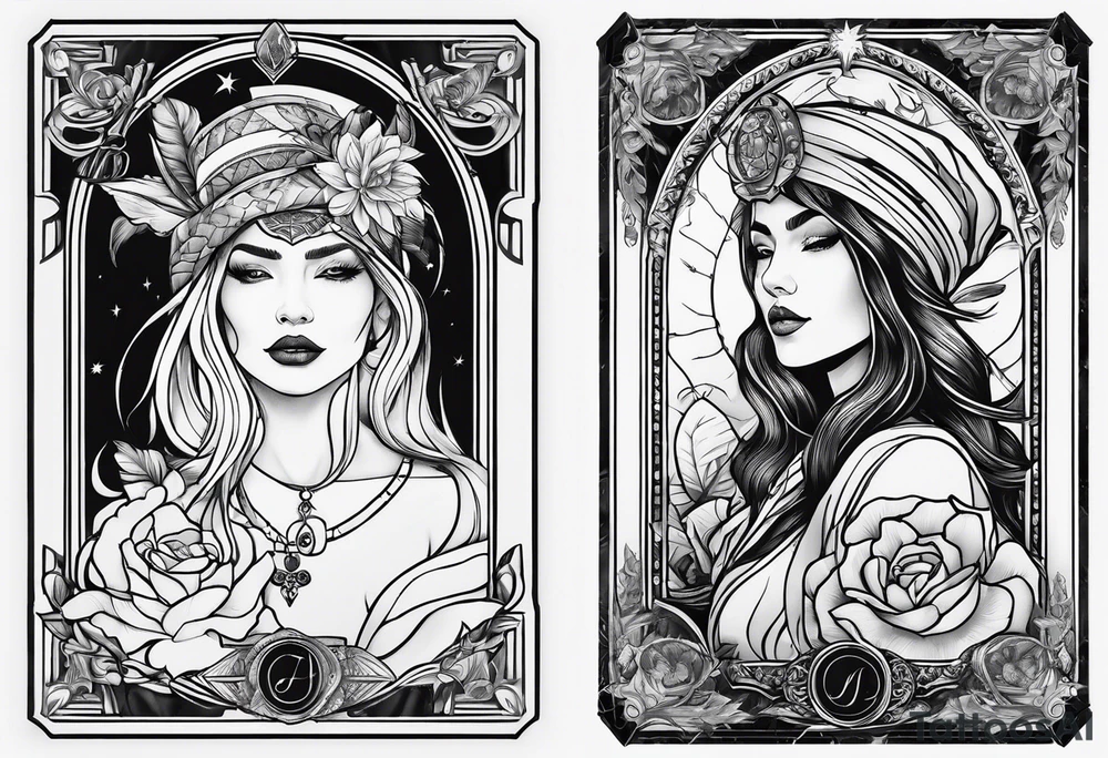 The fool tarot character as a woman tattoo idea