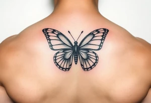 butterfly flower tattoo idea