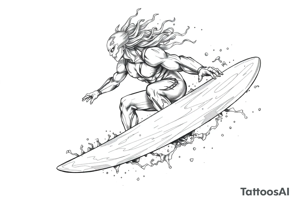 silver surfer max aura tattoo idea