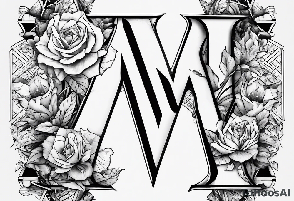the letters A W R tattoo idea