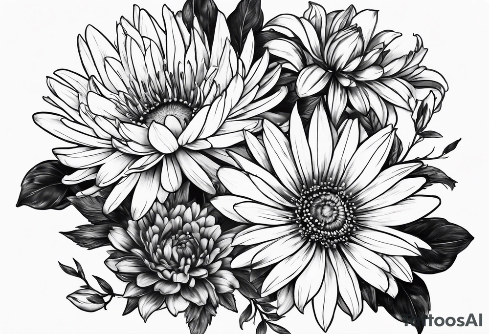 Love 
Strength 
Aster
Mom tattoo idea