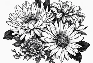 Love 
Strength 
Aster
Mom tattoo idea