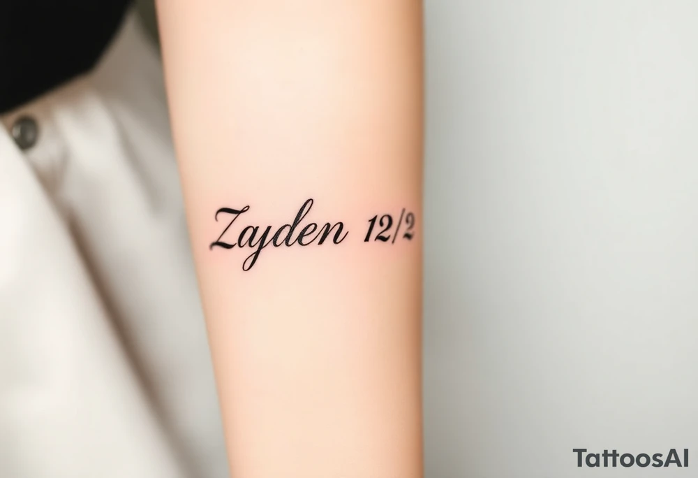 Zayden 12/2/2024 tattoo idea