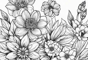 birth flower tattoo idea