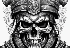 spartan soldier skull tattoo idea