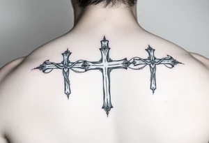 Jesus crosses tattoo idea