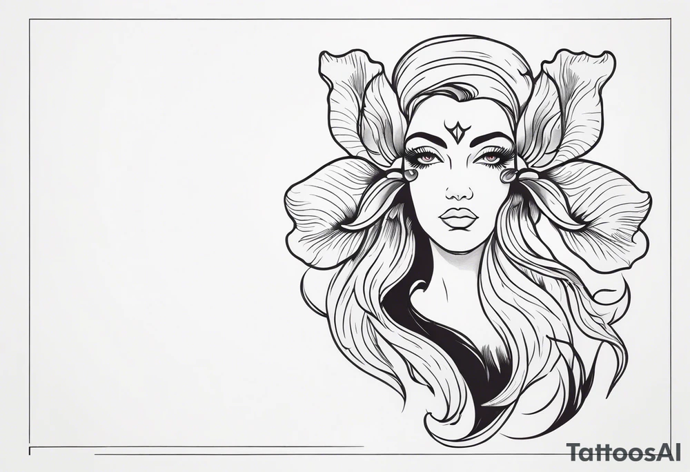 Goddess iris tattoo idea
