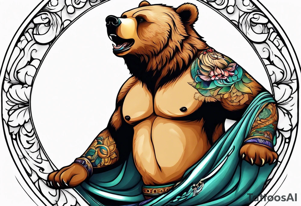 Dancing bear tattoo idea