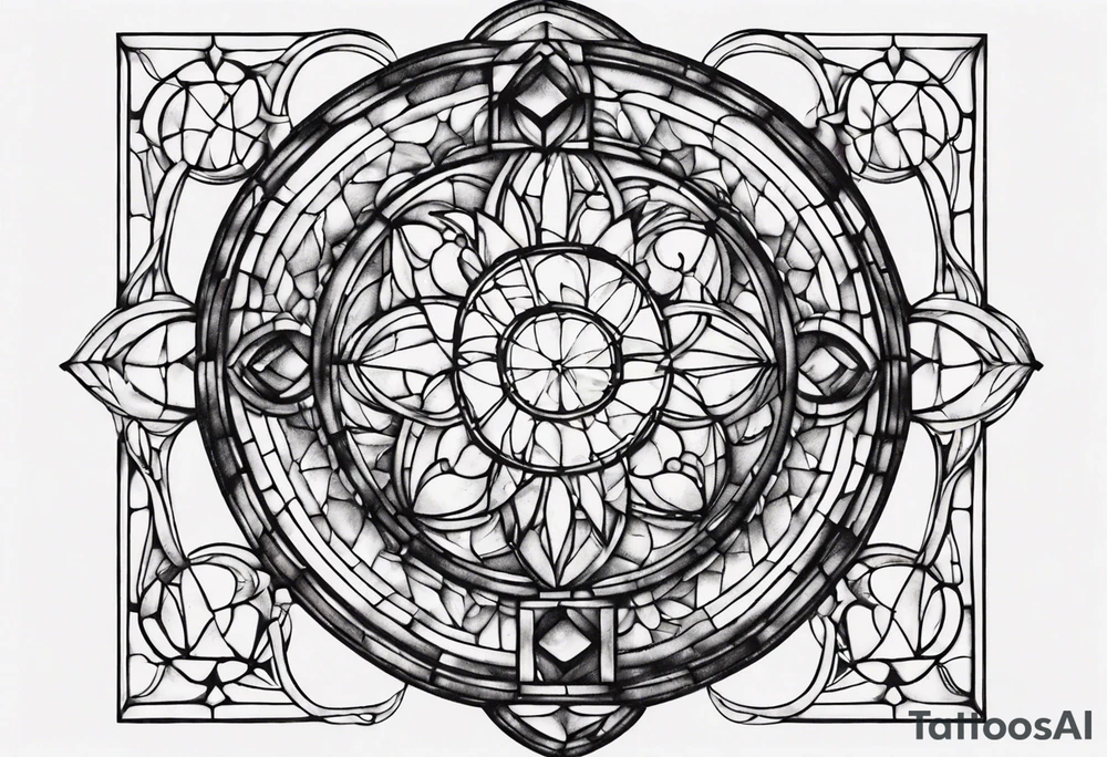 Stained glass window tattoo idea