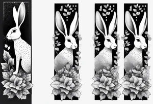 hare, ivy
Show as a band for around an arm tattoo idea