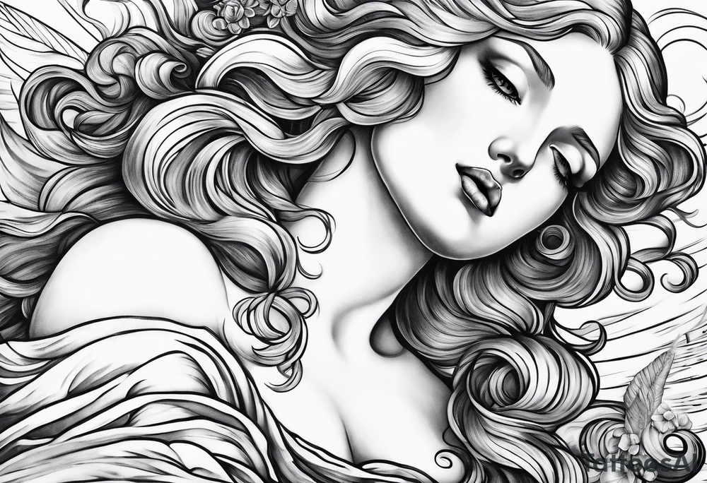 The birth of Venus tattoo idea