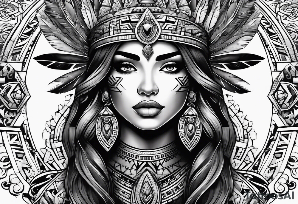 Aztec princess, tattoo idea