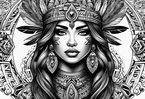 Aztec princess, tattoo idea