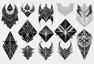 Dragon scale armor geometric tattoo idea