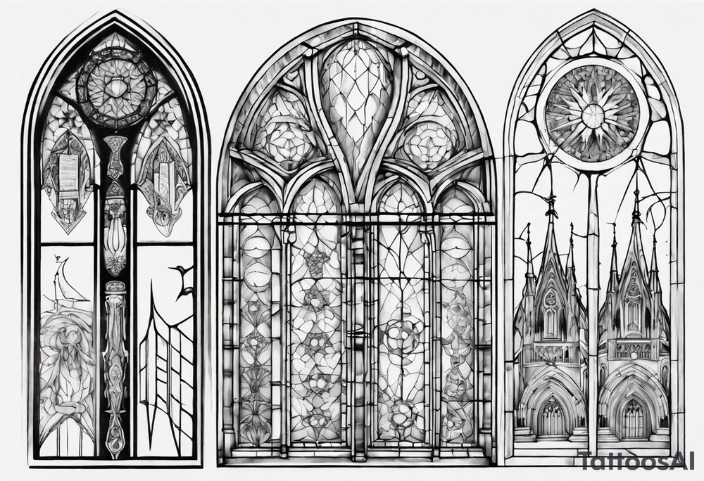 cathedral window tattoo idea