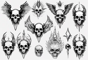 condor skull tattoo idea