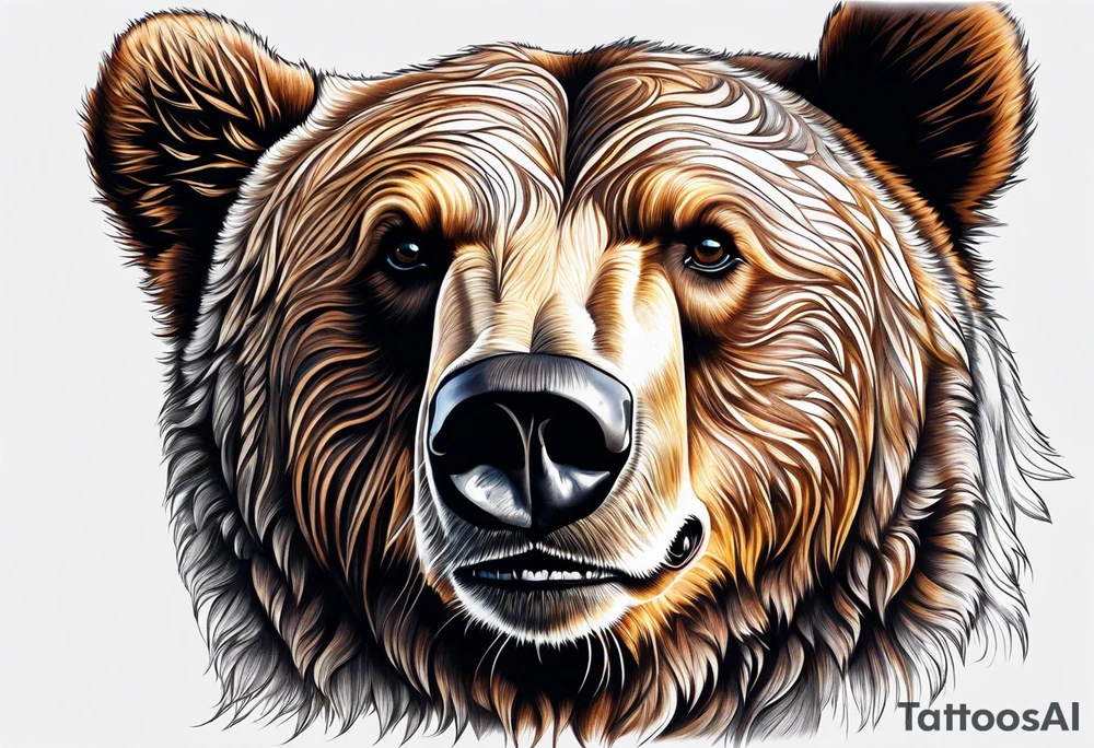 Alaskan brown bear tattoo idea