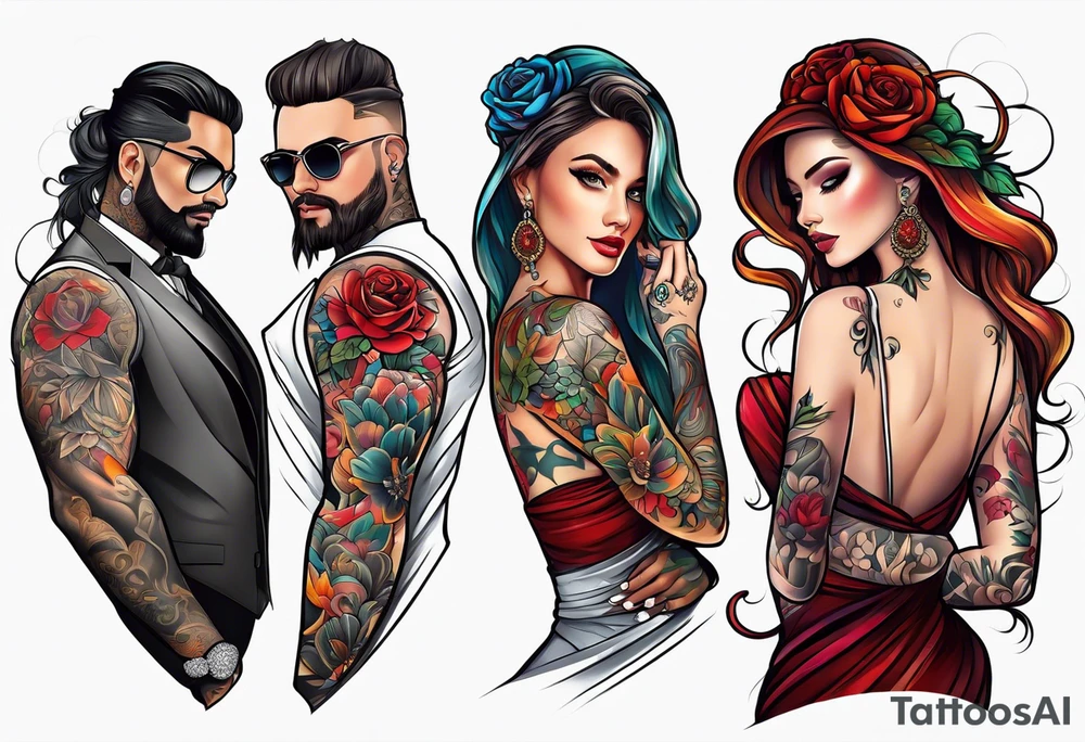 Beautiful wedding tattoo idea