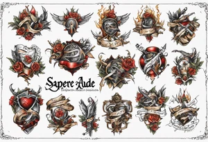 Schriftzug "sapere aude" krieger tattoo idea