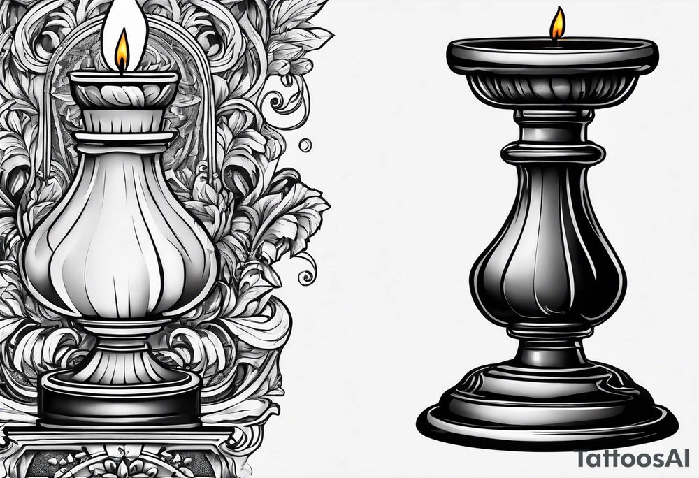 discipline above stock market candlestick tattoo idea