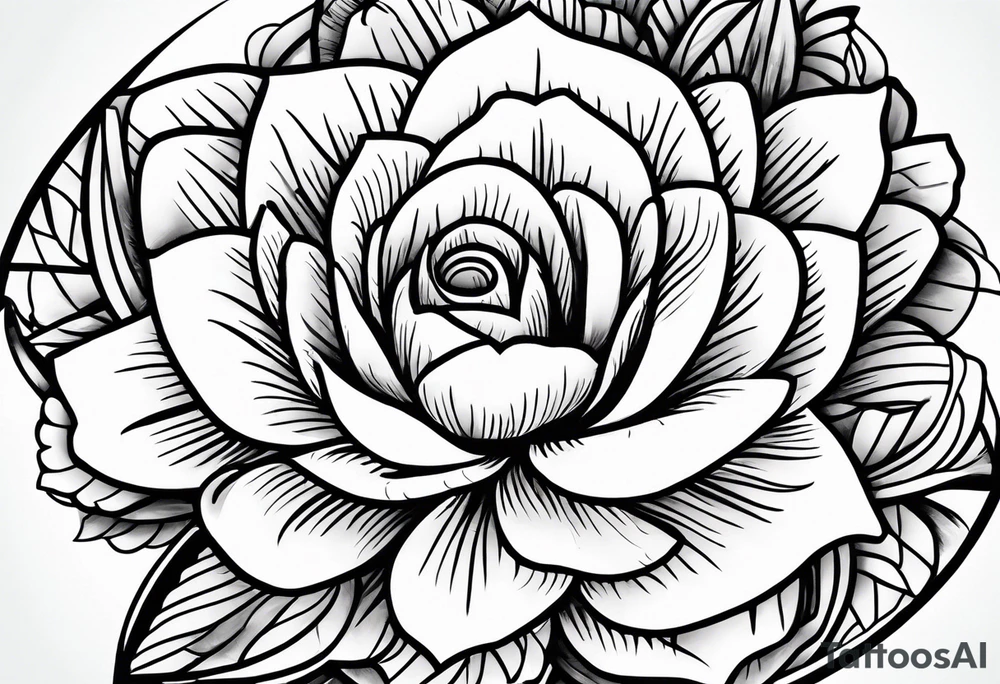 strength aster love mother tattoo idea
