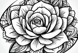 strength aster love mother tattoo idea