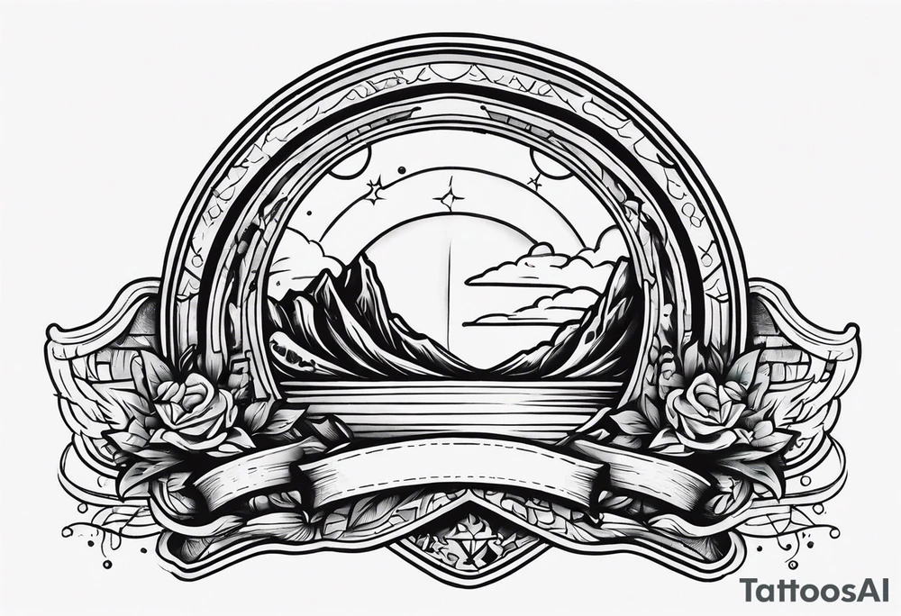 ARCHED BANNER tattoo idea