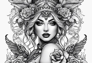 The name Darlene on chest tattoo idea