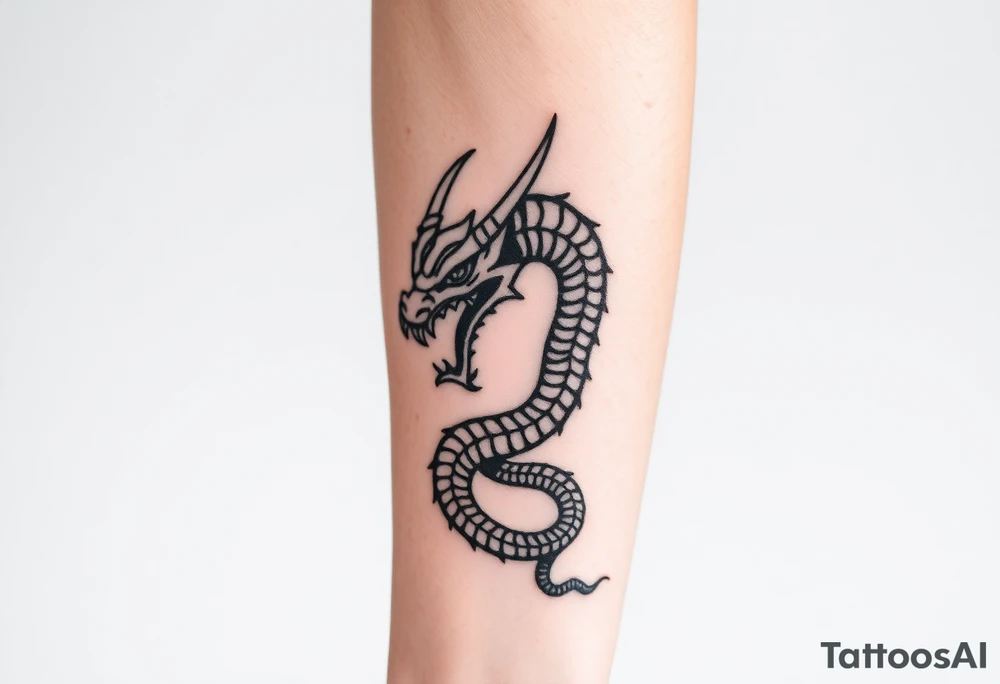 fierce Thai Naga tattoo idea