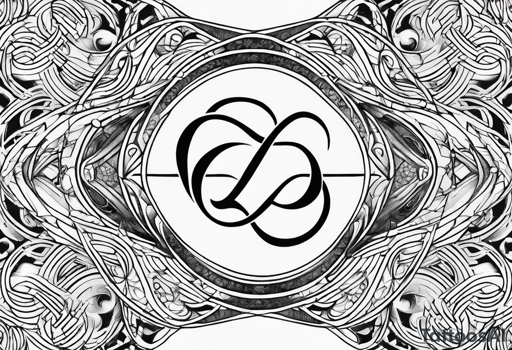 Infinity symbol with p d tattoo idea