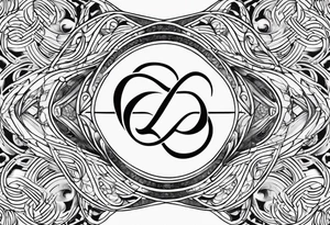 Infinity symbol with p d tattoo idea