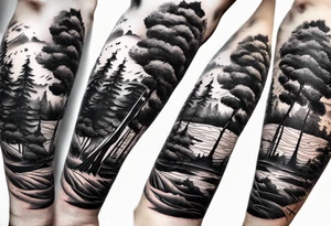 Trees stretching down my forearm tattoo idea