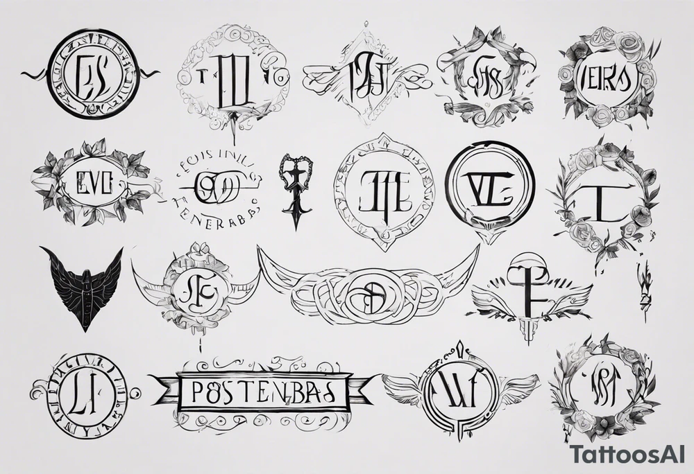 post tenebras lux roman script tattoo idea