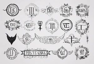 post tenebras lux roman script tattoo idea