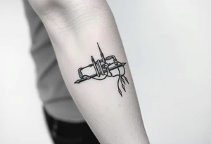 long 
System of pipes that transitions into veins of forearm tattoo idea