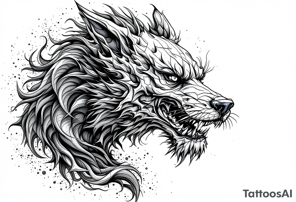 female Foo dog tattoo idea