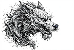 female Foo dog tattoo idea