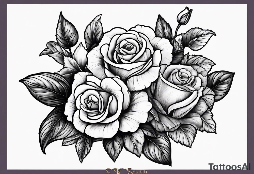 more violets add a rose tattoo idea