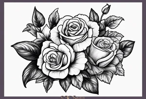 more violets add a rose tattoo idea