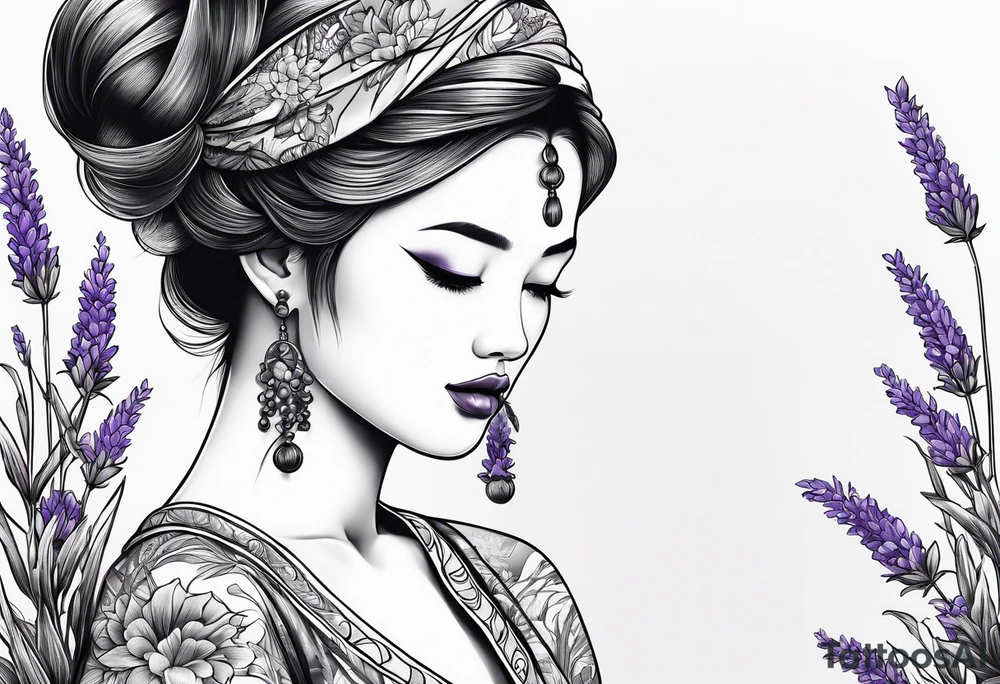 lavender tattoo idea