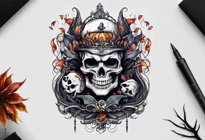 Ghost Halloween tattoo idea