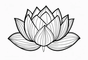Lotus flower outline tattoo idea