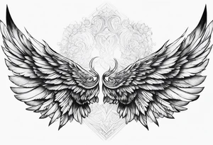 pair of wings tattoo idea