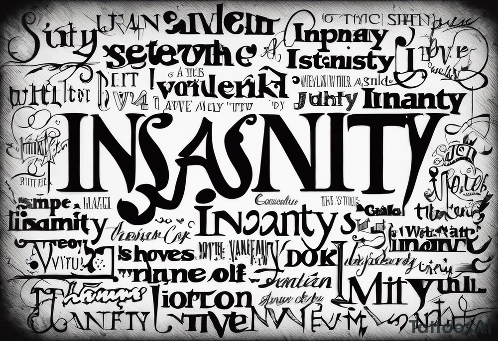 Define insanity tattoo idea