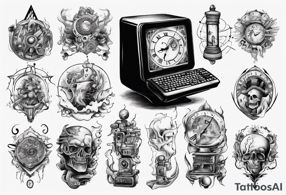 Computer time tattoo idea
